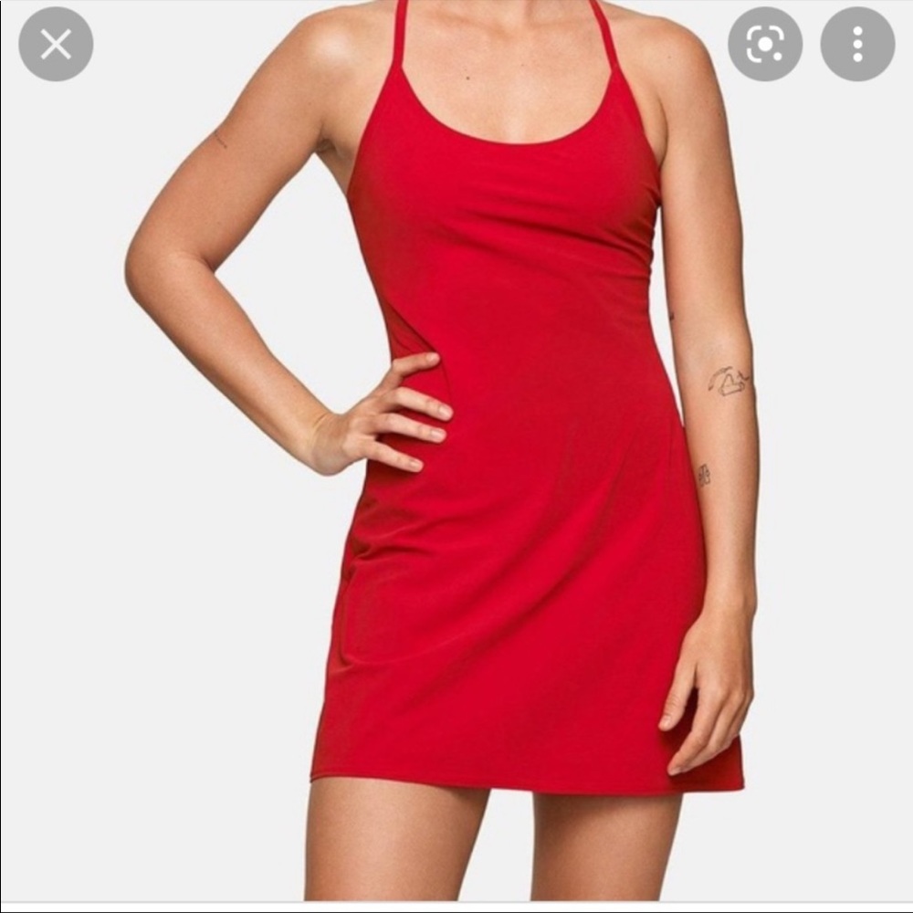 Outdoor Voices Red Exercise Dress
